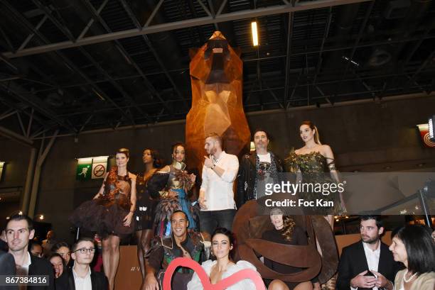 General view of atmosphere during the unveiling of the Chocolate Fox by Richard Orlinski and Yann Couvreur with Sandrine Arcinet, Hapsatou Sy, Lucie...