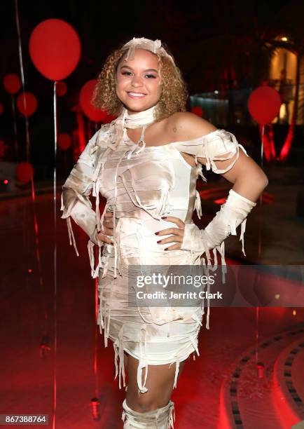 Rachel Crow attends Just Jared's 6th Annual Halloween Party on October 27, 2017 in Beverly Hills, California.