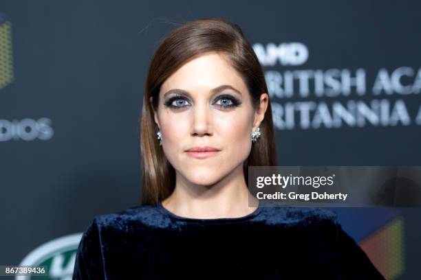 Charity Wakefield arrives for the 2017 AMD British Academy Britannia Awards Presented by Jaguar Land Rover And American Airlines at The Beverly...