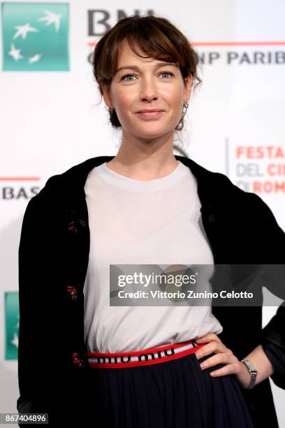 Cristiana Capotondi attends 'Metti Una Notte' photocall during the 12th Rome Film Fest at Auditorium Parco Della Musica on October 28, 2017 in Rome,...