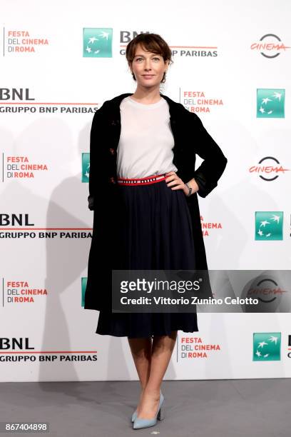Cristiana Capotondi attends 'Metti Una Notte' photocall during the 12th Rome Film Fest at Auditorium Parco Della Musica on October 28, 2017 in Rome,...