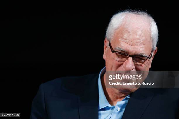 Phil Jackson meets the audience during the 12th Rome Film Fest at Auditorium Parco Della Musica on October 28, 2017 in Rome, Italy.