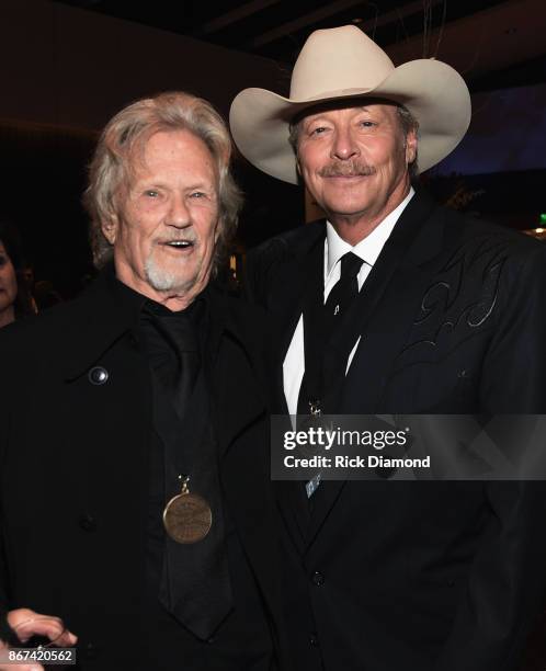 Members Kris Kristofferson and Alan Jackson attend the Country Music Hall Of Fame And Museum Hosts Medallion Ceremony To Celebrate 2017 Hall Of Fame...