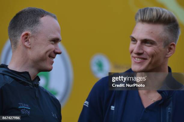 Christopher FROOME and Marcel Kittel during the 1st TDF Shanghai Criterium 2017 - Media Day. On Saturday, 28 October 2017, in Shanghai, China.