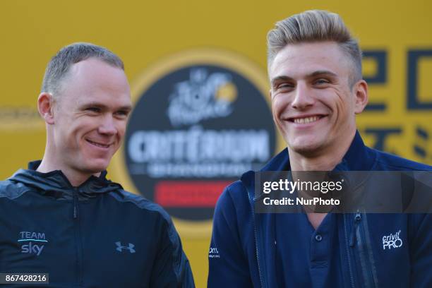 Christopher FROOME and Marcel Kittel during the 1st TDF Shanghai Criterium 2017 - Media Day. On Saturday, 28 October 2017, in Shanghai, China.