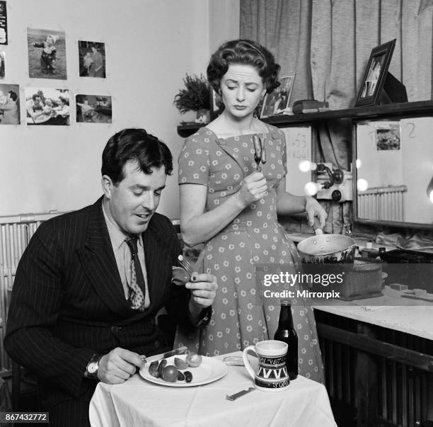 Actor Brian Rix and his wife actress Elspet Gray, 1st February 1957.