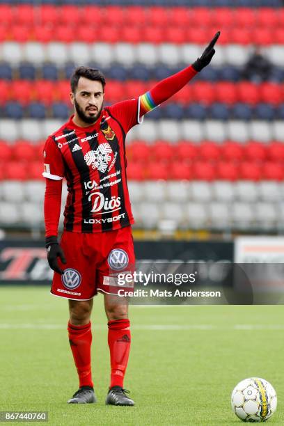 Brwa Nouri +of Ostersunds FK during the Allsvenskan match between Ostersunds FK and IF Elfsborg at Jamtkraft Arena on October 28, 2017 in Ostersund,...