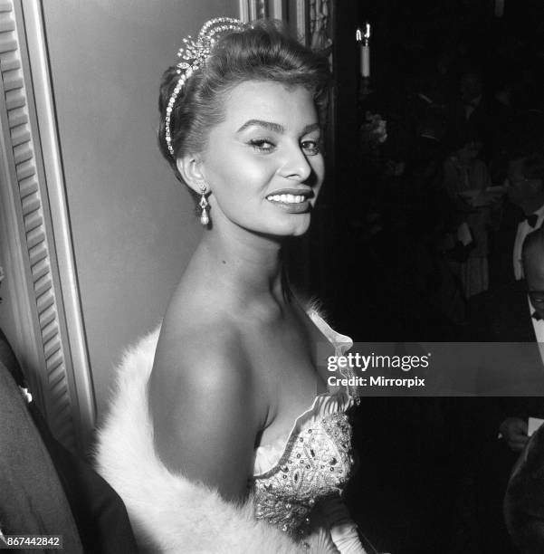 Royal Gala Opening Premiere of the Italian Film Festival, Tivoli Theatre, London. The film shown was 'Neapolitan Fantasy'. Pictured, star of the...