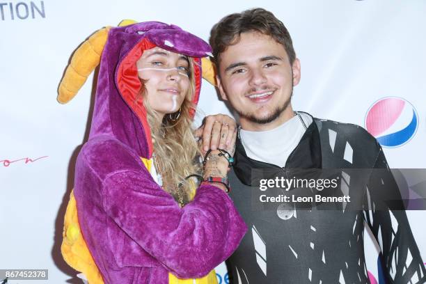 Paris Jackson and Prince Jackson attend Prince Jackson's Heal LA And TLK Fusion Present The 2nd Annual Costume For A Cause at Jackson Family Home on...