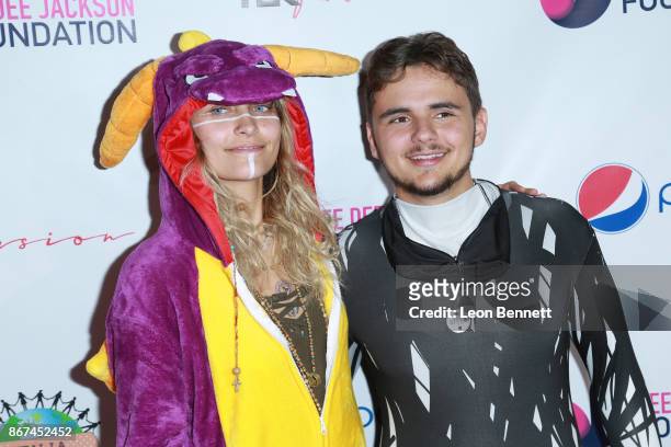 Paris Jackson and Prince Jackson attend Prince Jackson's Heal LA And TLK Fusion Present The 2nd Annual Costume For A Cause at Jackson Family Home on...