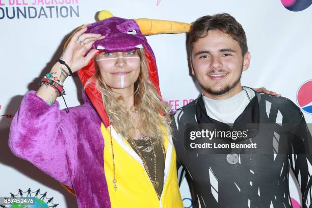 Paris Jackson and Prince Jackson attend Prince Jackson's Heal LA And TLK Fusion Present The 2nd Annual Costume For A Cause at Jackson Family Home on...