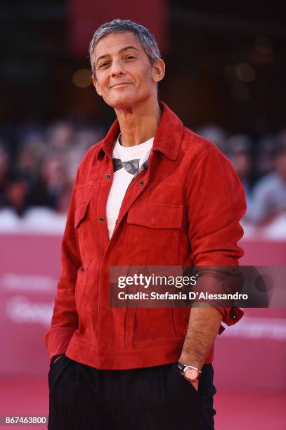 Rosario Fiorello walks a red carpet during the 12th Rome Film Fest at Auditorium Parco Della Musica on October 28, 2017 in Rome, Italy.