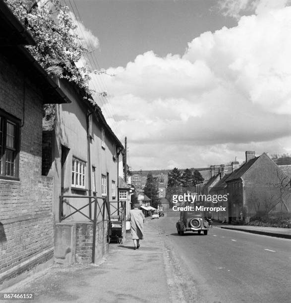 Street scene in Wendover, Buckinghamshire, circa 1950.