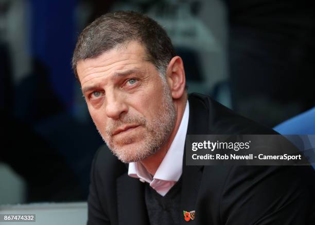 West Ham United manager Slaven Bilic during the Premier League match between Crystal Palace and West Ham United at Selhurst Park on October 28, 2017...