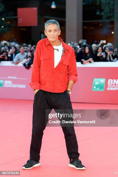 Rosario Fiorello walks a red carpet during the 12th Rome Film Fest at Auditorium Parco Della Musica on October 28, 2017 in Rome, Italy.