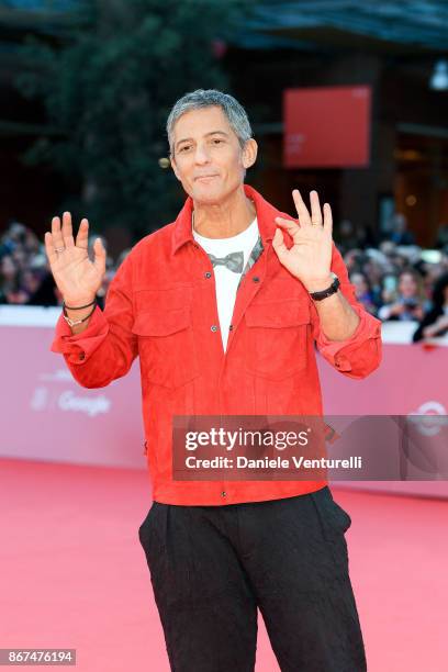 Rosario Fiorello walks a red carpet during the 12th Rome Film Fest at Auditorium Parco Della Musica on October 28, 2017 in Rome, Italy.