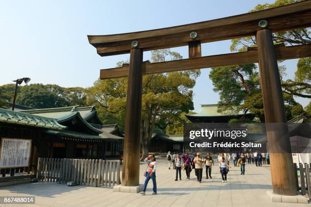Meiji Imperial Shrine in Tokyo located in Shibuya, and dedicated to the deified spirits of Emperor Meiji and his wife, Empress Shoken on MARCH 17,...