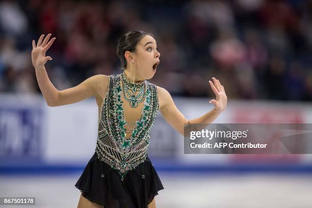 Kailani Craine of Australia performs her free program at the 2017 Skate Canada International ISU Grand Prix event in Regina, Saskatchewan, Canada, on...