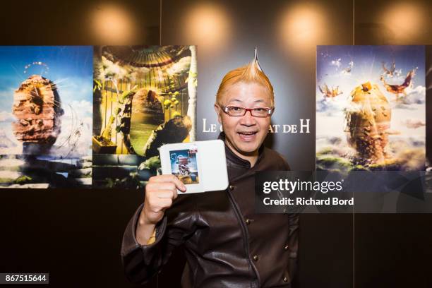 Master confectioner Hironobu Tsujiguchi of 'Le Chocolat de H' poses for a portrait during chocolate fair 'Salon Du Chocolat' at Parc des Expositions...