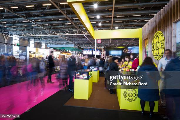 General view of amtosphere during chocolate fair 'Salon Du Chocolat' at Parc des Expositions Porte de Versailles on October 28, 2017 in Paris, France.