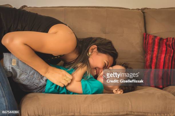 mom and son - tickling stock pictures, royalty-free photos & images