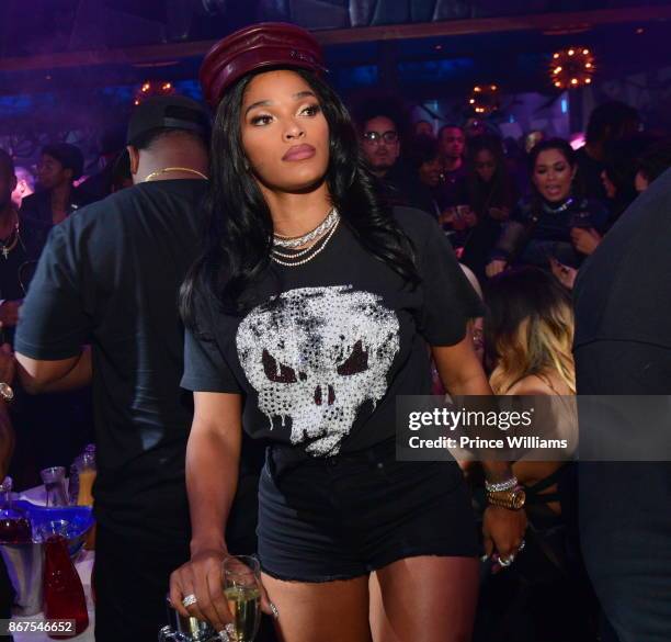 Joseline Hernandez attends Mr Rugs' All Black affair at Gold Room on October 27, 2017 in Atlanta, Georgia.