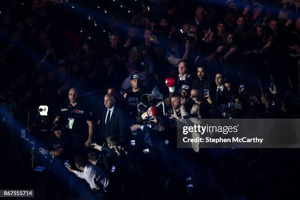 Cardiff , United Kingdom - 28 October 2017; Carlos Takam prior to his World Heavyweight Title fight with Anthony Joshua at the Principality Stadium...