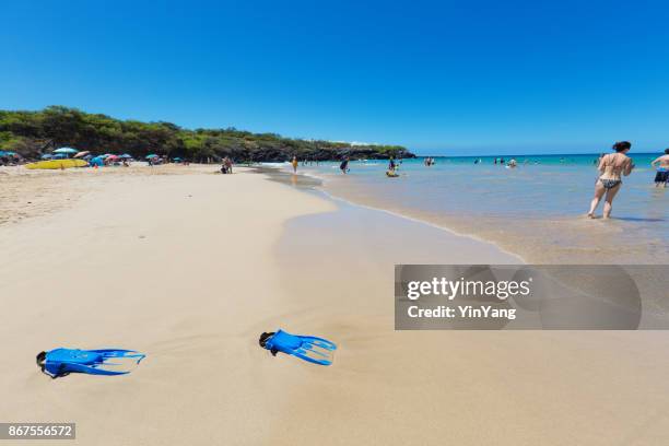 凱盧阿海灘上夏威夷大島 - hapuna beach 個照片及圖片檔