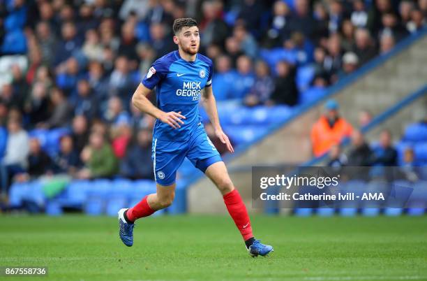 Jack Baldwin of Peterborough United during the Sky Bet League One match between Peterborough United and Shrewsbury Town at ABAX Stadium on October...