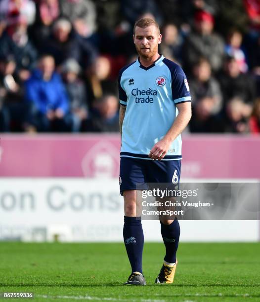 Crawley Town's Mark Connolly during the Sky Bet League Two match between Lincoln City and Crawley Town at Sincil Bank Stadium on October 28, 2017 in...