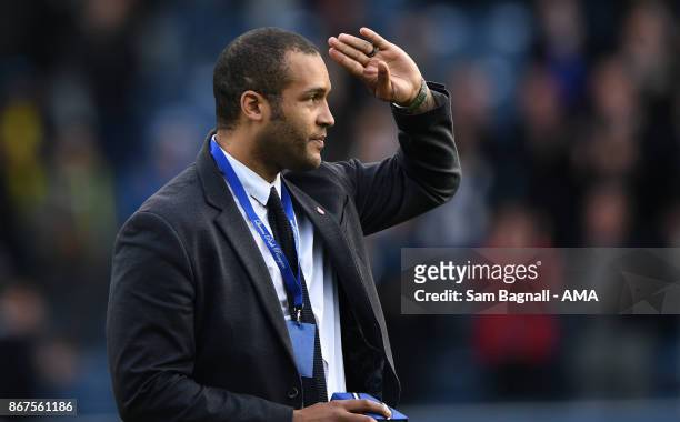Clarke Carlisle former Queens Park Rangers player during the Sky Bet Championship match between Queens Park Rangers and Wolverhampton at Loftus Road...