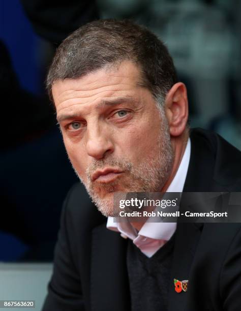 West Ham United manager Slaven Bilic during the Premier League match between Crystal Palace and West Ham United at Selhurst Park on October 28, 2017...