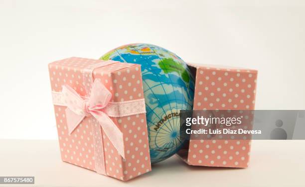 the planet earth is a divine gift - global gift stock pictures, royalty-free photos & images
