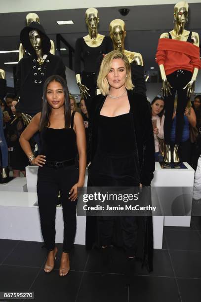 Khloe Kardashian and Emma Grede celebrate the launch of Good American at Bloomingdale's on October 28, 2017 in New York City.