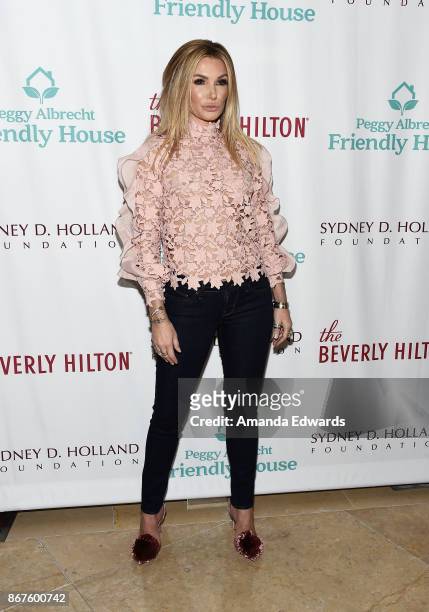 Television personality Eden Sassoon arrives at Peggy Albrecht Friendly House's 28th Annual Awards Luncheon at The Beverly Hilton Hotel on October 28,...