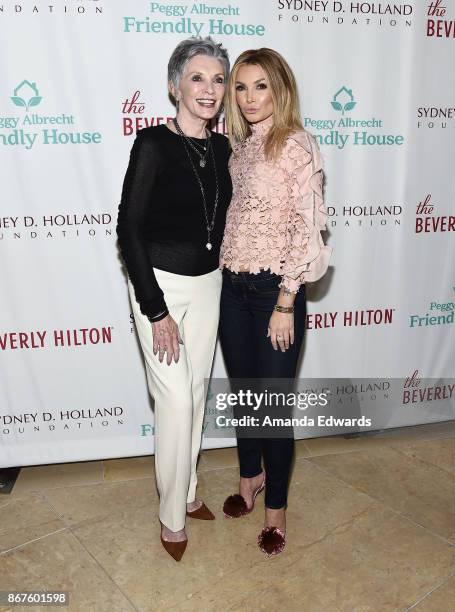 Actress Beverly Sassoon and television personality Eden Sassoon arrive at Peggy Albrecht Friendly House's 28th Annual Awards Luncheon at The Beverly...