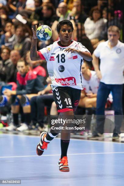 Louise Sand of Brest during the Women's French League match between Issy Paris and Brest on October 28, 2017 in Tremblay-en-France, France.