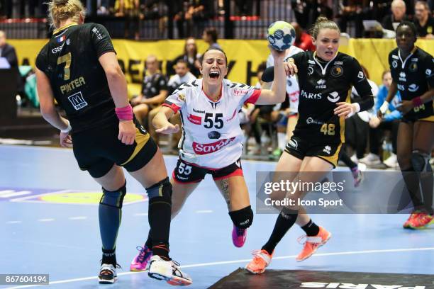Pauline Coatanea of Brest during the Women's French League match between Issy Paris and Brest on October 28, 2017 in Tremblay-en-France, France.