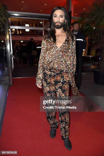 Conchita Wurst attends the 12th Hope Charity Gala at Kulturpalast on October 28, 2017 in Dresden, Germany.