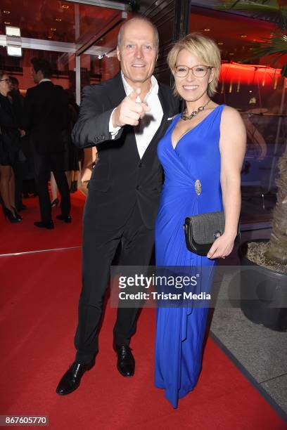 Joja Wendt and Andrea Ballschuh attend the 12th Hope Charity Gala at Kulturpalast on October 28, 2017 in Dresden, Germany.