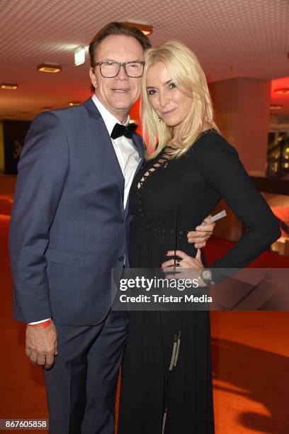 Wolfgang Lippert and his wife Gesine Lippert attend the 12th Hope Charity Gala at Kulturpalast on October 28, 2017 in Dresden, Germany.