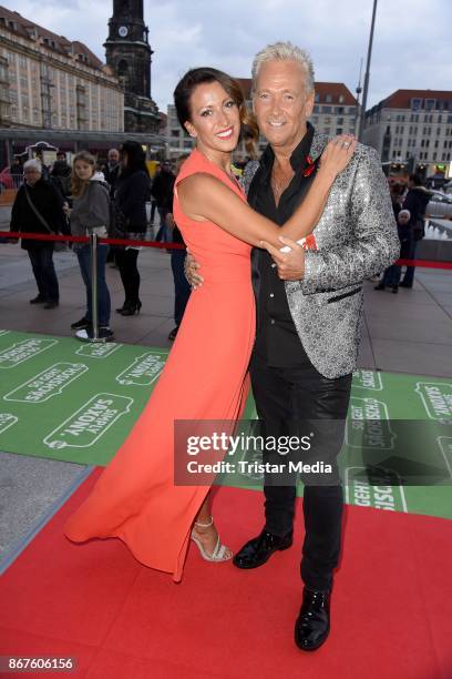 Olaf Berger and his wife Julia Berger attend the 12th Hope Charity Gala at Kulturpalast on October 28, 2017 in Dresden, Germany.