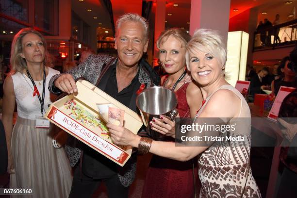 Linda Feller and Olaf Berger attend the 12th Hope Charity Gala at Kulturpalast on October 28, 2017 in Dresden, Germany.