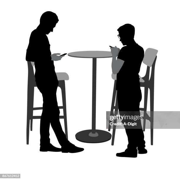 uninteractive aufmerksamkeit - tisch stock-grafiken, -clipart, -cartoons und -symbole