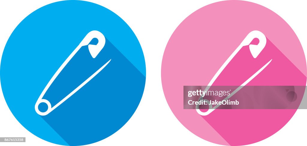 Safety Pin Icon Silhouette