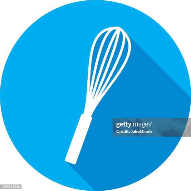whisk icon silhouette - wire whisk stock illustrations