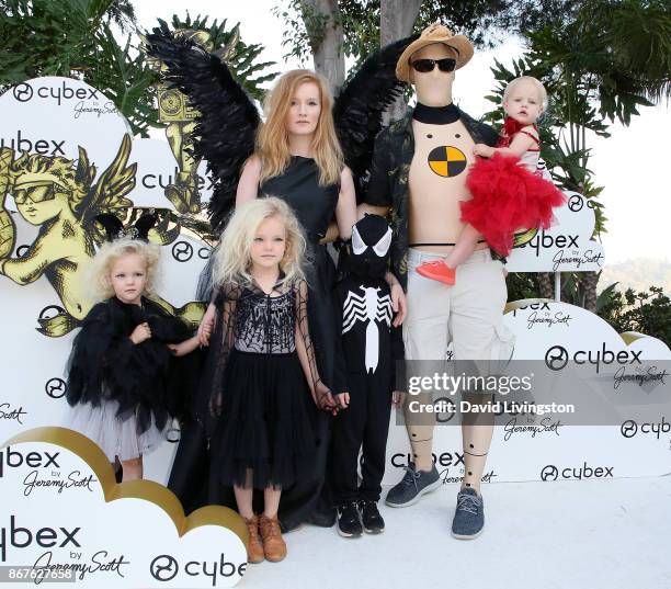 Actor James Van Der Beek, wife Kimberly Brook and children attend the CYBEX and Jeremy Scott's Halloween extravaganza at the Hollywood Castle on...