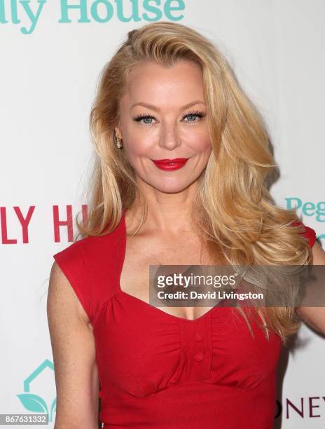Actress Charlotte Ross attends the Peggy Albrecht Friendly House's 28th annual awards luncheon at The Beverly Hilton Hotel on October 28, 2017 in...