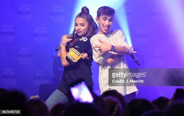 Johnny Orlando & Mackenzie Ziegler perform during their "Day & NIght" tour at Mr Smalls on October 28, 2017 in Millvale, Pennsylvania.