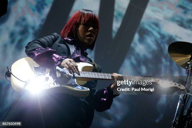 JinJoo Lee of the band DNCE performs at the 21st Annual HRC National Dinner at the Washington Convention Center on October 28, 2017 in Washington, DC.